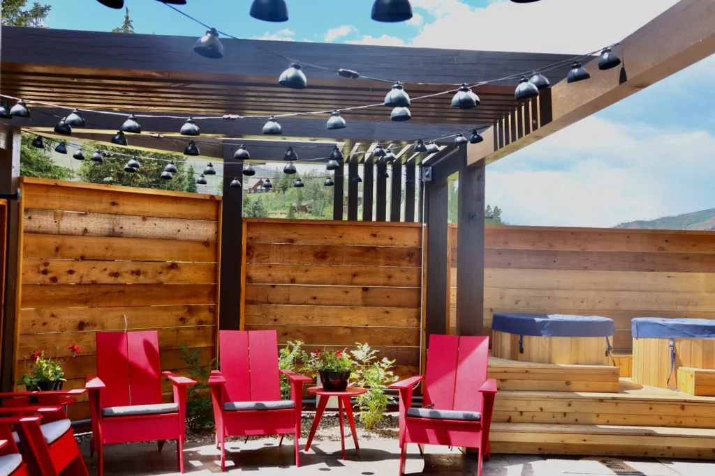 chairs and cold plunge pools